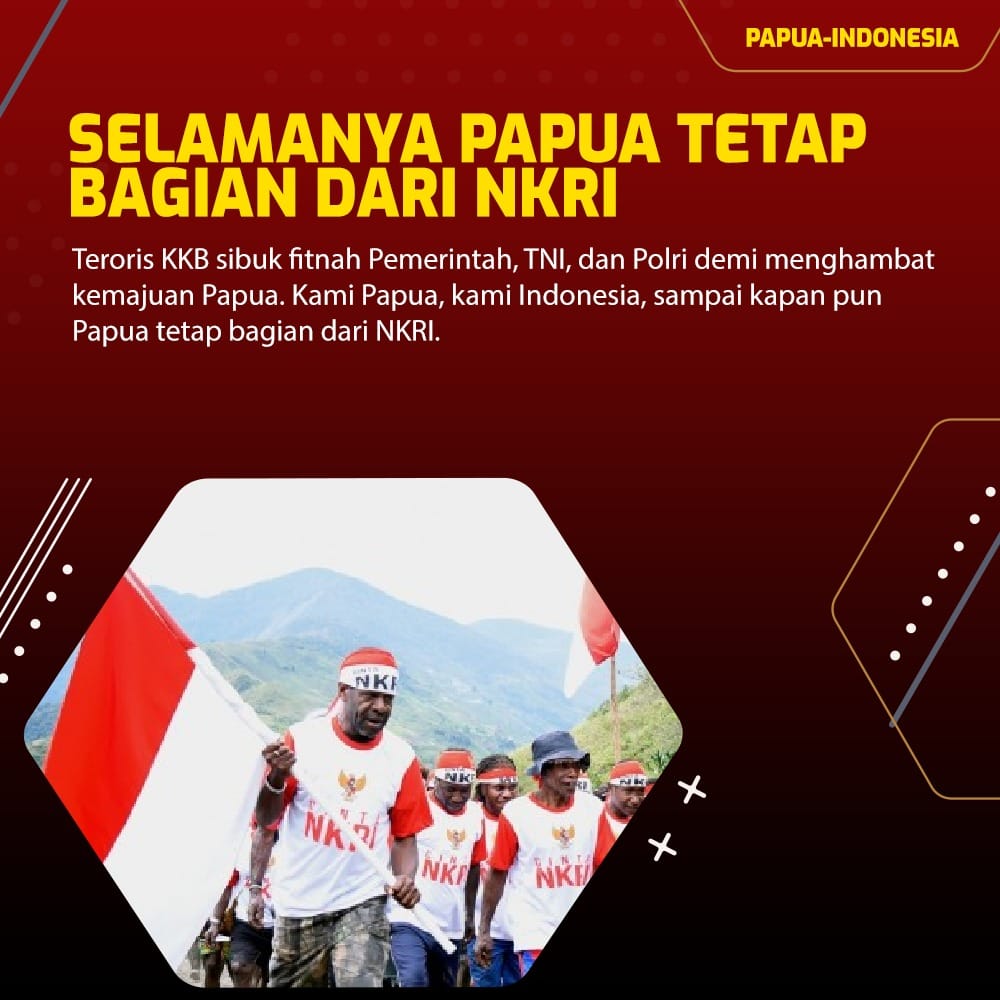 SalinaRahail's tweet photo. Papua adalah Indonesia
Papua bagi dari NKRI https://t.co/HD25ydkxDQ