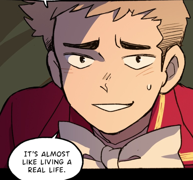 macatchaa's tweet photo. [marionetta] he literally looks so anxious in every panel where he tries to reassure &amp; comfort julia It makes me sad , He is doing his best and i support him. go Guy https://t.co/KGfM2iCL8B