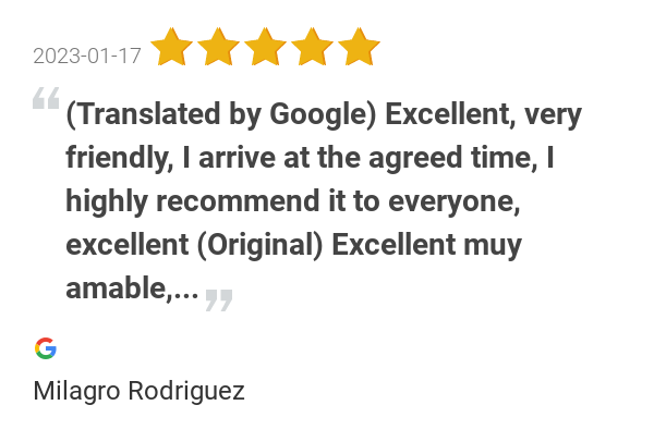 executivecarlax's tweet photo. New 5.0-star Review: "(Translated by Google) Excellent, very friendly, I arrive at the agreed time, I highly... https://t.co/r1ypkIlp6P