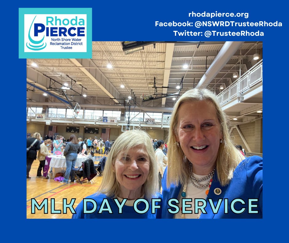 TrusteeRhoda's tweet photo. Had a great time volunteering alongside Highland Park Mayor @NancyRotering and so many others on Monday at the Dr. Martin Luther King Jr. Day of Service event at the Highland Park Rec Center. (1/2) https://t.co/iAxLYS23Ja