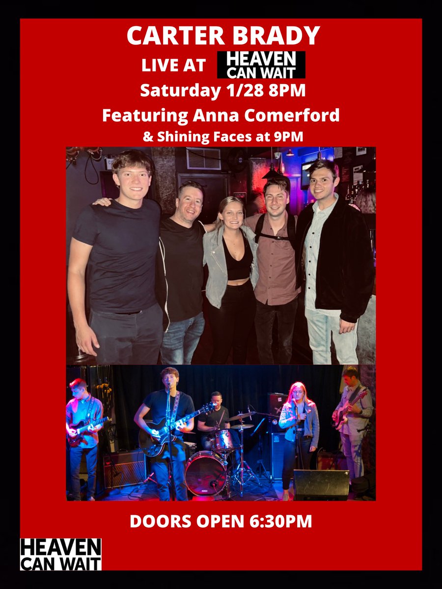 Playing at Heaven Can Wait on the 28th! Hope to see you there! #carterbradymusic #carterbrady #carterbradyband #live #heavencanwaitnyc #jan28 #8pm #soloartist #indierock #alternativerock