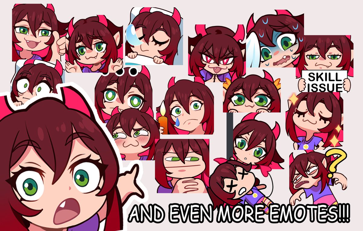 「WOWIE! WE HAVE ADDED MORE EMOTES WITH MY」|Odeko Yma ✨ 🇺🇦のイラスト