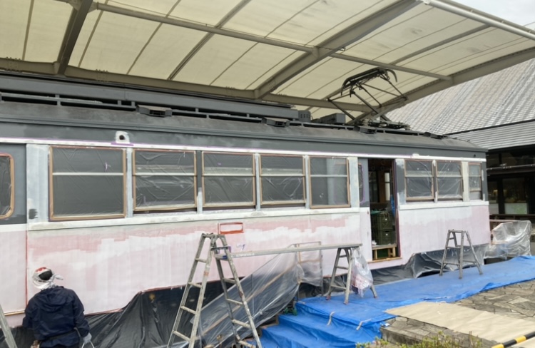 2019年に譲り受け、カフェとして新たな人生を歩み始めた箱根登山電車の