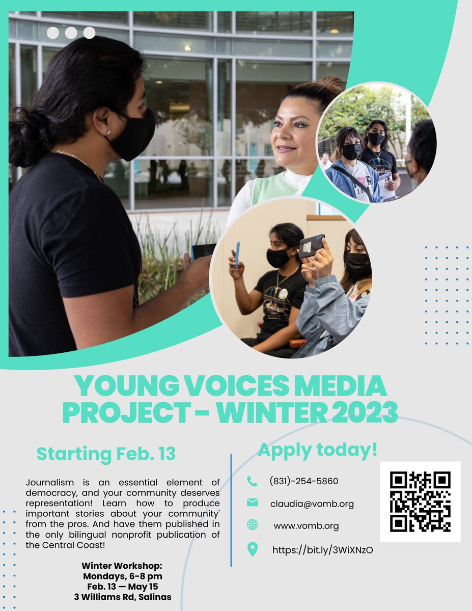 Young Voices Journalism Workshop, Winter Edition. Spread the word! Mondays starting Feb. 13. Spread the word! Apply here: bit.ly/3WiXNzO
#journalism #youthvoices #civicengagement #communityvoices