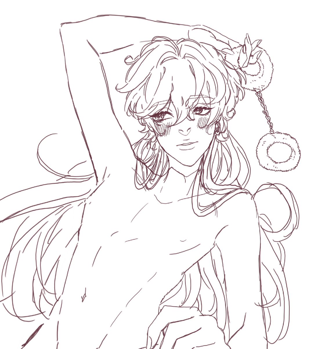 BabyBoiAe's tweet photo. Sup!~♡
Juuust dropping off my first sketch I started for a valentines day art❣️
#Genshinfanart #aetherfanart #aether18 #nsfw https://t.co/X9BOc0isKc