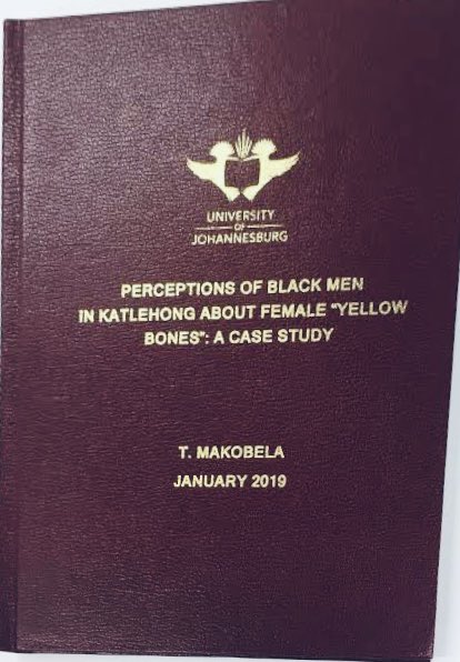 Granted the below research on ‘Yellow Bones’ actually exists, something tells me that there’s definitely a, er, thick UNISA or UJ Sociology PhD dissertation on the subject of your curiosity, Snowey…