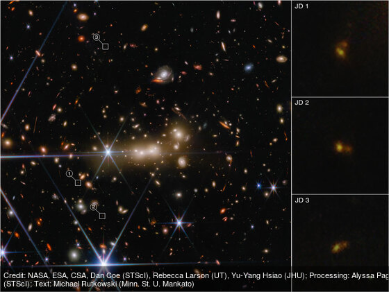 MACS0647: Gravitational Lensing of the Early Universe by Webb: apod.nasa.gov/apod/ap230118.… by <a href="/NASA/">NASA</a> <a href="/stsci/">STScI</a>