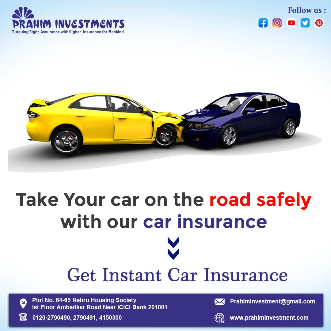 Take your car on the road safely with our car insurance 
Get Instant Car Insurance

Send me a message or Call today
If you have Question Ask us : 0120-2790491, 0120-2790490

#PrahimInvestments
#profitablefinancialservices #motorinsurance #carinsurance #fourwheelerinsurance
