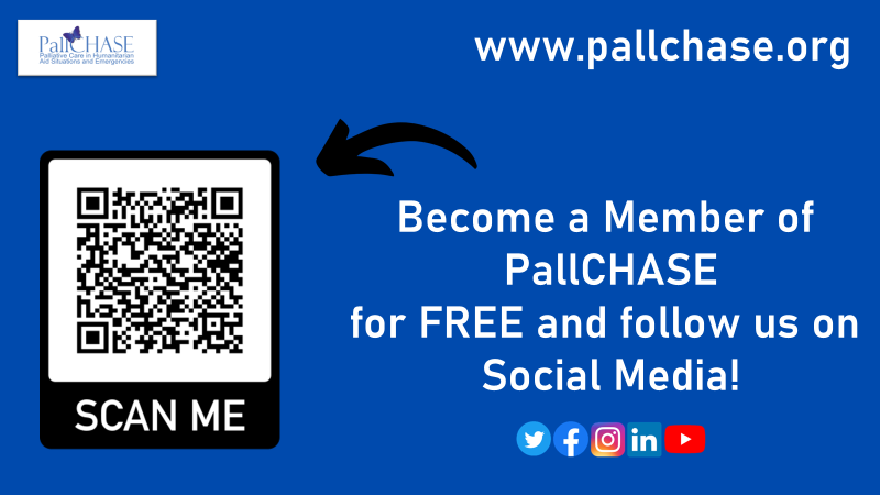PallChase's tweet photo. Want to join an active and growing global network supporting the integration and improved access to Palliative Care in #Humanitarian Settings?
JOIN US!
#PalliativeCare
#LeaveNoOneBehind
#PallCHASE
#Refugees
@whpca
@ICPCN
@IAHPC
@WHO https://t.co/X1AMAdDarA