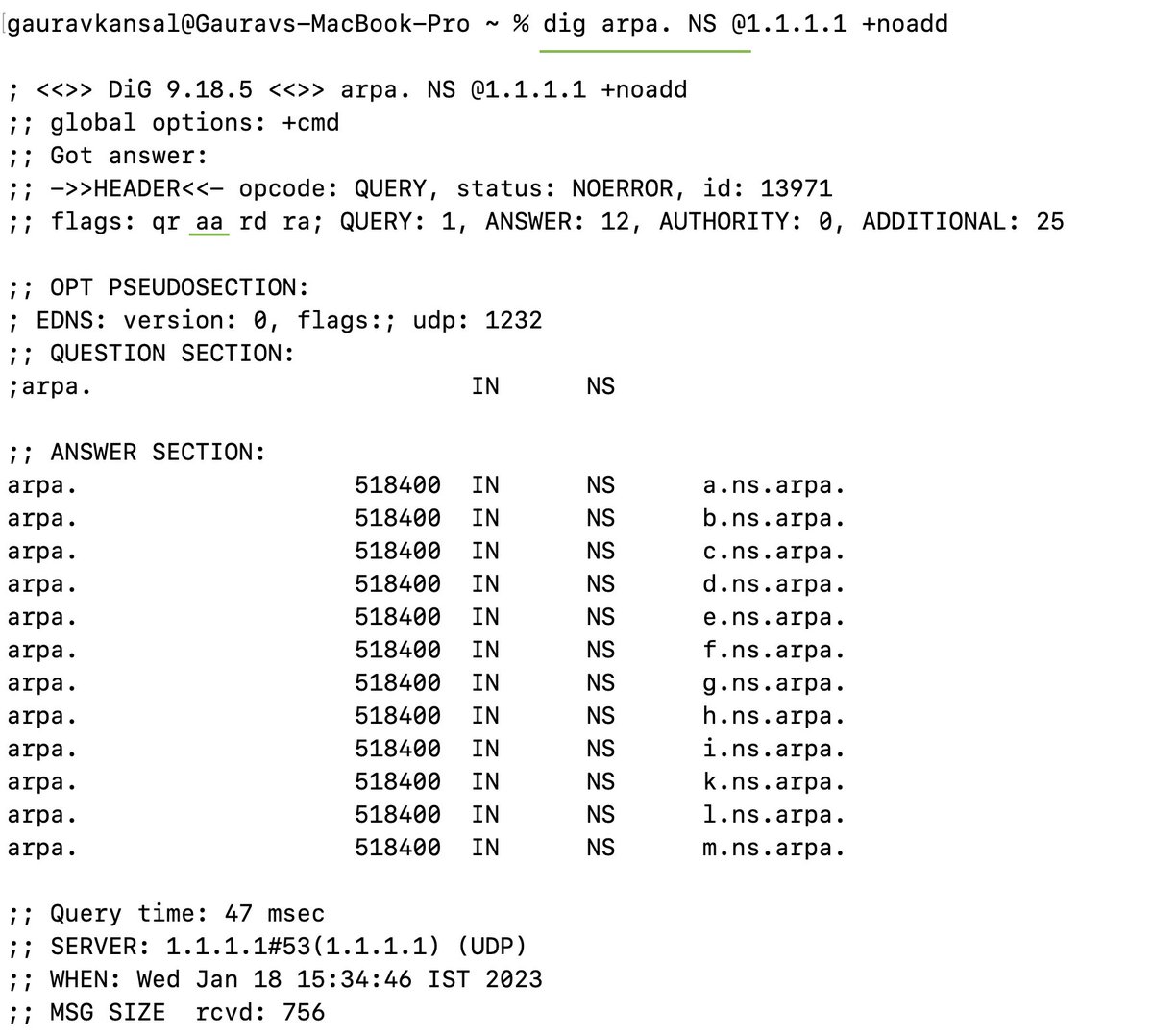 kansal15's tweet image. Why @Cloudflare&apos;s 1.1.1.1 (and 1.0.0.1) #recursive #dns servers are giving @authoritative response for #root zones ? 

#DNS 
cc @apnic @woodyatpch @GooglePublicDNS @nbackiet  @tandewale @IP_ASN_Bot