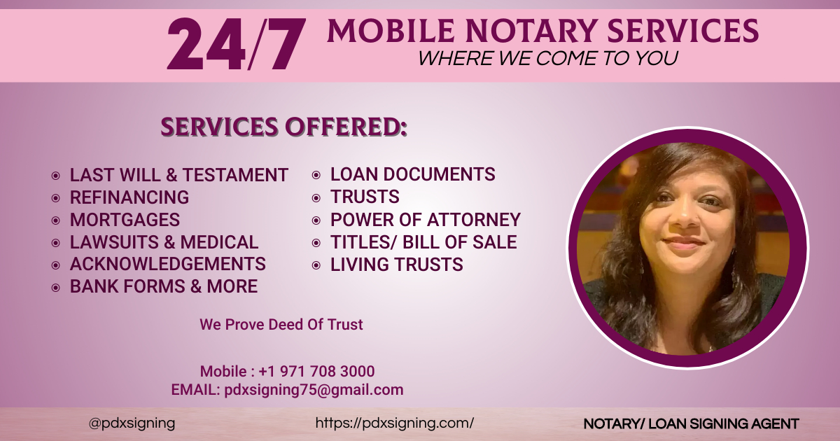 pdxsigning on Twitter "Do you need a notary to witness your trust deed