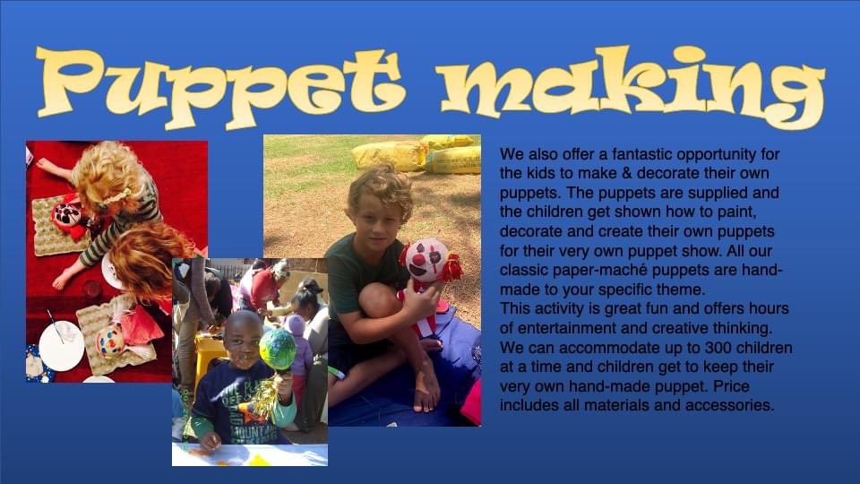 BizzyPuppet's tweet photo. We also offer puppet making for children's birthday parties - contact us to book puppet making fun and entertainment. #puppets #parties https://t.co/YcI14rszv2