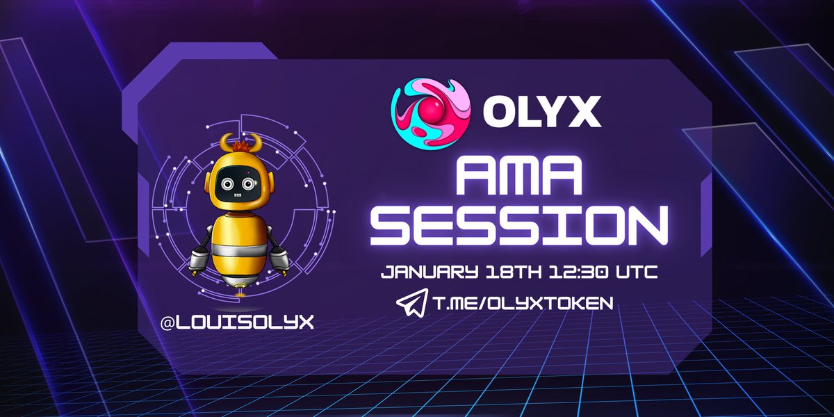 ✅✅✅ Do not miss the 1st of many AMAs we will host on our official telegram! Join us and win 
✔️ 50$! 
Details about the project and many more will be shared. See you there!

🔤🔤🔤🔤

#AITrading #BinanceSmartChain #OLYX #100X #STAKING #DAPP #DEFI