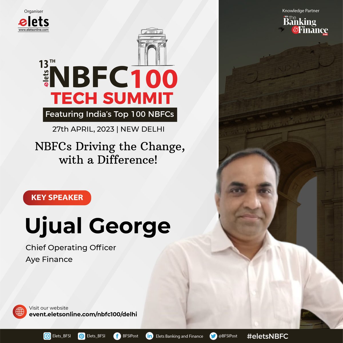 eletsonline's tweet photo. Announcement ๐ฃ | Join hands in welcoming Ujual George, Chief Operating Officer, @ayefinance as Key Speaker at Elets 13th NBFC100 Tech Summit, New Delhi.
Date: 27th April, 2023
Express your interest: https://t.co/CUFHlNJ2Vy
#eletsNBFC #NBFC100 #BFSI https://t.co/iphKXbzMNm