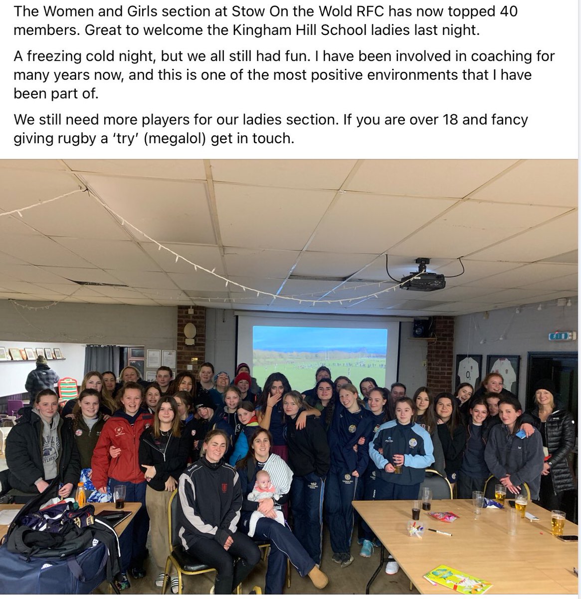 richtheboot's tweet photo. Something special is happening at @StowRFC. The new section is growing by the week having started with just 4 players and 1 coach.

The little club on the hill is growing… 

@CoachNicJones @GRFUrugby @WomensSport @Womens6Nations @WSportsAlliance @ScrumQueens @GR_CommunityDpt https://t.co/Os1MYlU2cc