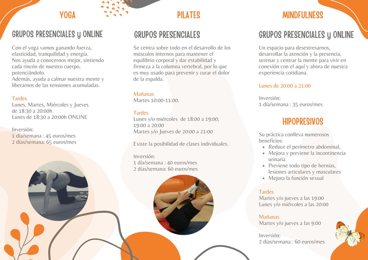 #Yoga #Pilates #Hipopresivos #Mindfulness #VitoriaGasteiz #Zabalgana