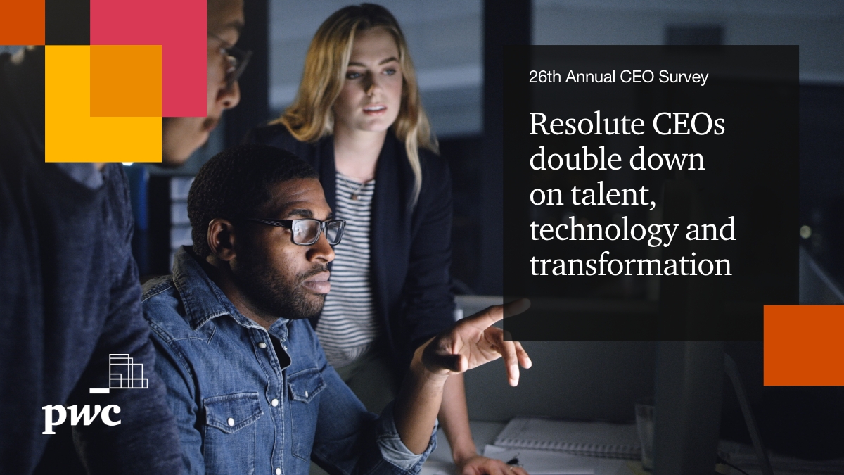 UK business leaders are responding with caution to different economic challenges. But they are still pushing ahead with investments to transform their businesses. Find out more in <a href="/PwC_UK/">PwC UK</a>'s 26th Annual #CEOSurvey pwc.to/3QFWFVT