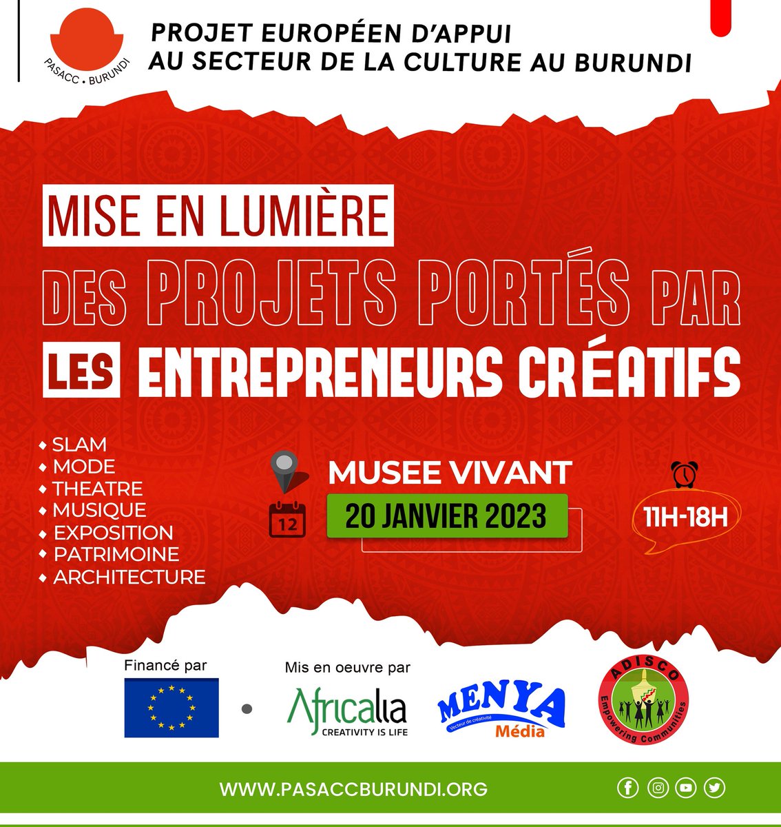 JeanRuremesha's tweet photo. Bienvenue à tous. Soutenons nos entrepreneurs culturels #pasacc #adisco #adisco #Mde #menyamedia #africalia #Burundi #bujumbura #culture #Entrepreneurship https://t.co/mITCO6EDgV