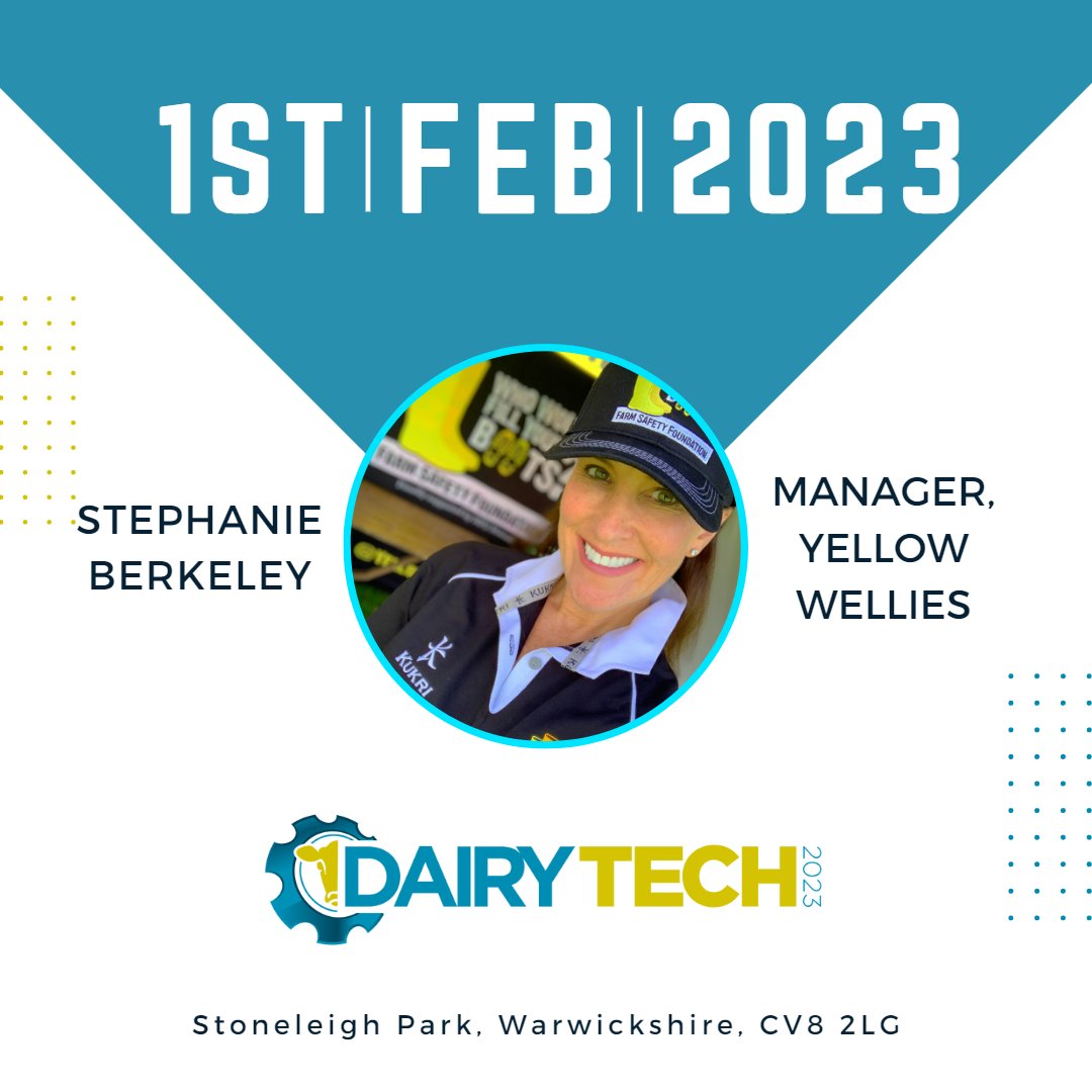 Dairy-Tech (@dairy_techuk) on Twitter photo Stephanie Berkeley from <a href="/yellowwelliesuk/">Farm Safety Foundation</a> will be joining us on the Dairy Hub at 3:45 discussing the importance of mental health and 'minding your head'
See full line-up at: dairy-tech.uk/dairy-hub-23/
Buy tickets here: dairy-tech.uk/visiting/buy-t… Stephanie Berkeley from <a href="/yellowwelliesuk/">Farm Safety Foundation</a> will be joining us on the Dairy Hub at 3:45 discussing the importance of mental health and 'minding your head'
See full line-up at: dairy-tech.uk/dairy-hub-23/
Buy tickets here: dairy-tech.uk/visiting/buy-t…