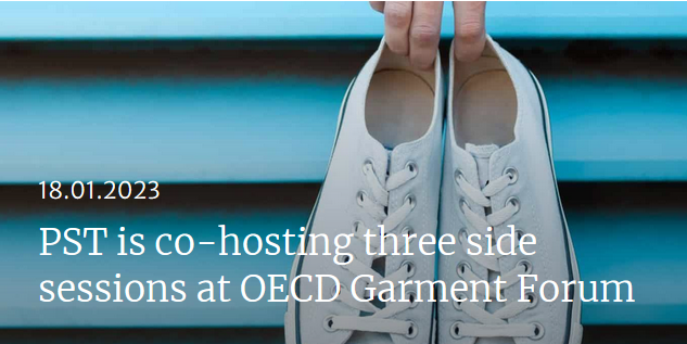 Textilbuendnis's tweet photo. From 13 to 17 February, the OECD Garment Forum is taking place in Paris and online. We are co-hosting 3 side sessions on responsible #purchasingpractices, #grievance & remedy and gender-based violence.
Details & registration: https://t.co/42zubk6mbg
@OECD_BizFin #oecdrbc https://t.co/wUguEAJ031