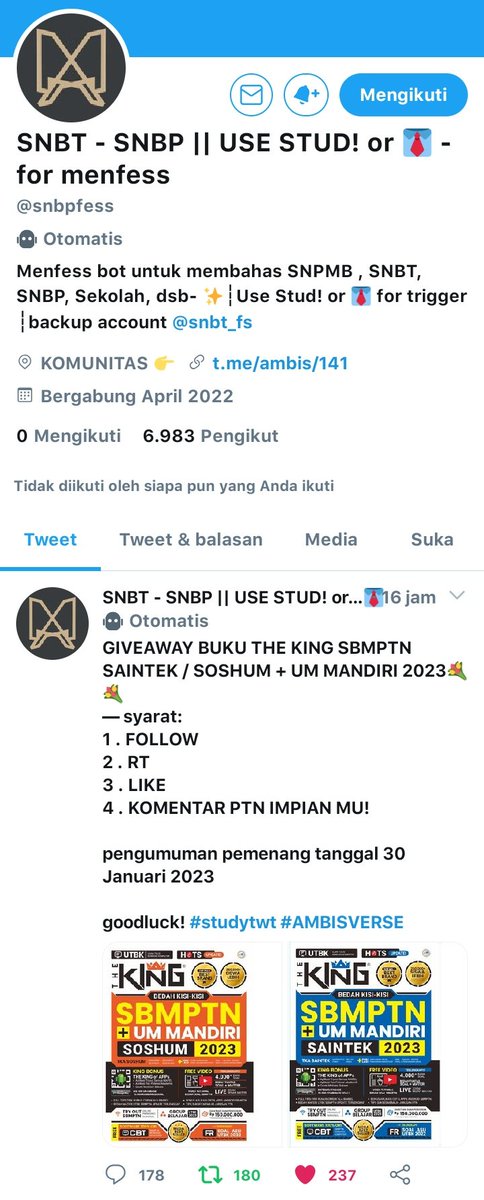 AviviElsaa's tweet photo. @snbpfess bismillah UNRI:D https://t.co/qxnMddCeWw