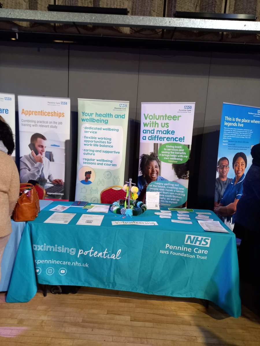Come and see us at the Health and Social Care Recruitment Event in Oldham today! Queen Elizabeth Hall till 3pm! #volunteer #nhsvolunteers