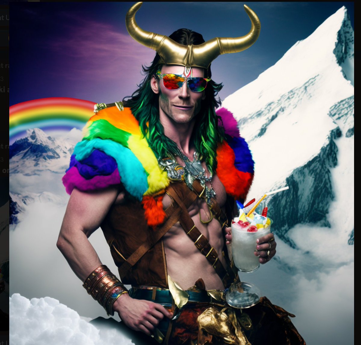 heARTworks22's tweet photo. @vikings_game Loki is having a rainbow disco party with cocktails on everest Game id 27187204 https://t.co/6om8QKaMu1