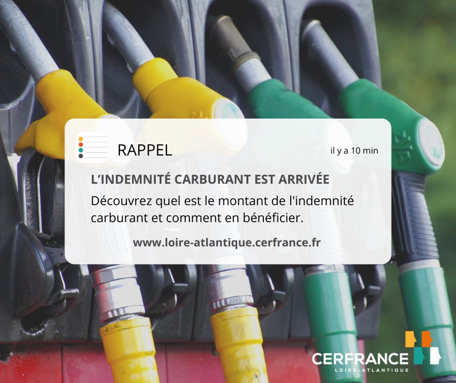[ACTUALITÉ] L’indemnité carburant est arrivée ! 

Pour obtenir l’indemnité il vous suffit de renseigner sur le site des impôts : 
🔹Votre numéro fiscal
🔹Votre plaque d’immatriculation 
🔹Une déclaration sur l’honneur

Pour plus d’infos 👉 swll.to/2QSqKTq
#actu #carburant
