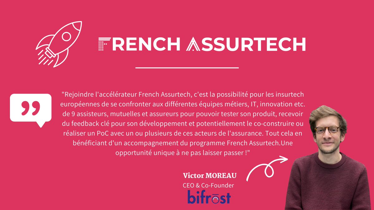 AssurTech_FR's tweet image. On a demandé à V. Moreau, CEO et cofondateur de #bifröst, startup qui a fait partie de la 4e saison de l&apos;accélérateur de #FrenchAssurtech, de nous donner son avis sur le programme. Qui sait, peut-être que ça vous convaincra de postuler / finir votre dossier de candidatures ? 🏋🏻‍♀️