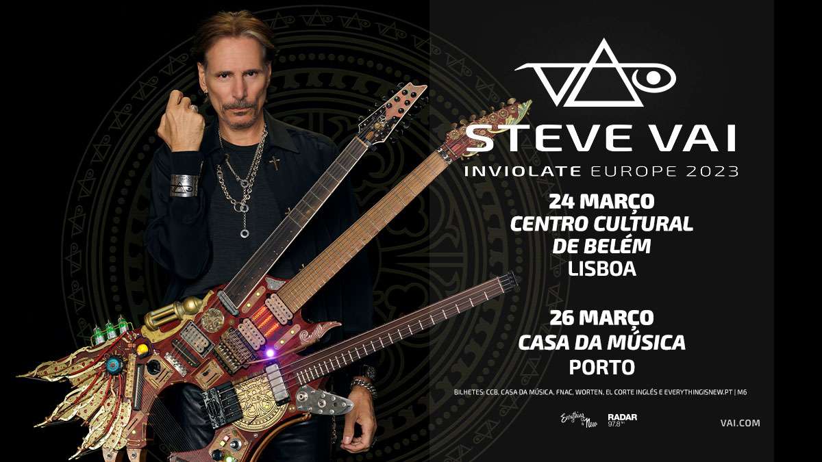 EverythingNewPT's tweet photo. O lendário @stevevai chega a Portugal com a #InviolateTour! 🎸 São duas datas que tu não vais querer perder 👇
📍 24 de março no CCB - Belém 
📍 26 de março na @casadamusica 

🎫 Bilhetes disponíveis esta sexta-feira às 11h nos locais habituais e em https://t.co/eVnJzT6dAY https://t.co/QbPIstOa7z