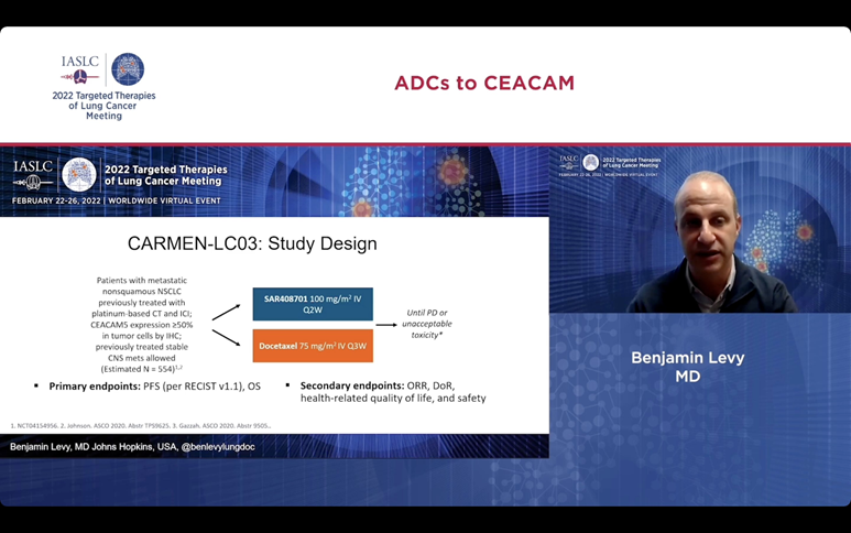 onc_ce's tweet photo. 16)
🏥Phase 3 #CARMEN_LC03 trial https://t.co/Qf8QQJaImb 
💉Comparing #tusamitamab ravtansine vs #docetaxel
🦠metastatic nonsquamous #NSCLC 
🔬 >50% of tumor expresses #CEACAM5 at 2+ intensity
🦀disease has progressed after prior therapy https://t.co/rkROTJTSWQ