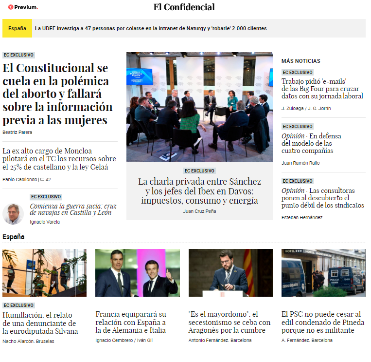 En portada | El Constitucional se cuela en la polémica del aborto y fallará sobre la información previa a las mujeres elconfidencial.com