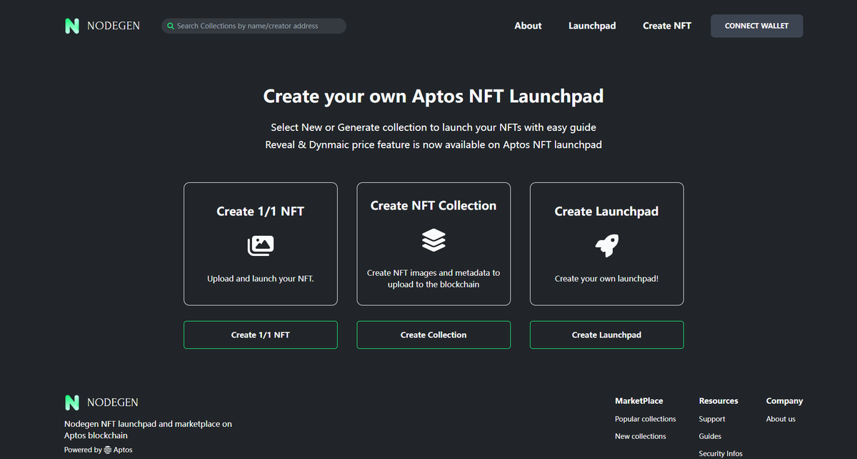 AptosProjectOrg's tweet photo. #Aptos Project— #NFT:
👀@NODEGEN_xyz
Aptos NFT Marketplace & Launchpad.
Decentralized Aptos NFT Launchpad with Dynamic price & Reveal features.
Website:https://t.co/irqF3QVXbk
Twitter:https://t.co/LFk31zfrGp
💯Like & Retweet to support us!
#AptosProject #NFTs #DeFi #LFM https://t.co/aGeni7aIFq