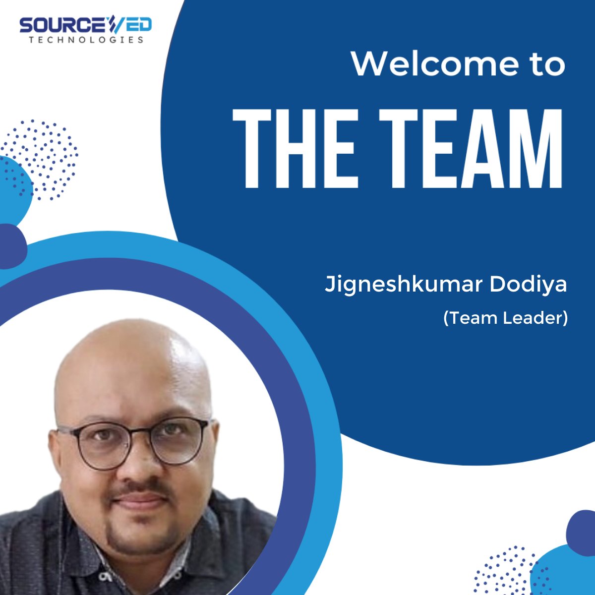 SourcevedReal's tweet photo. Weβre thrilled to welcome Jignesh Dodiya as Team Leader
#welcometotheteam #welcome #welcomeonboard #newemployee #newposition #teamlead #tl #newjoinee #newmember #jobchange #sourceved #sourcevedtechnologies https://t.co/tOH8dEmrdx