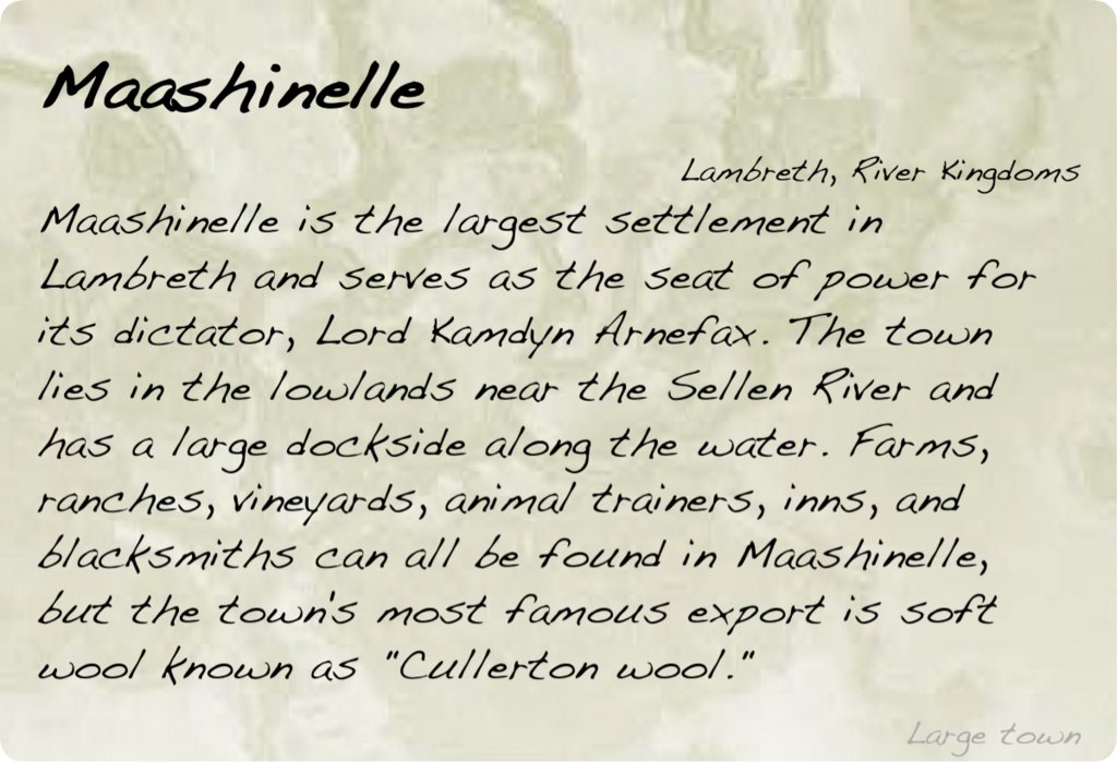 GolarionToday's tweet photo. Maashinelle, Lambreth, River Kingdoms
https://t.co/EubO95UJOu 
#Maashinelle #Lambreth #RiverKingdoms #KamdynArnefax #SellenRiver https://t.co/oIXc7aDIYl