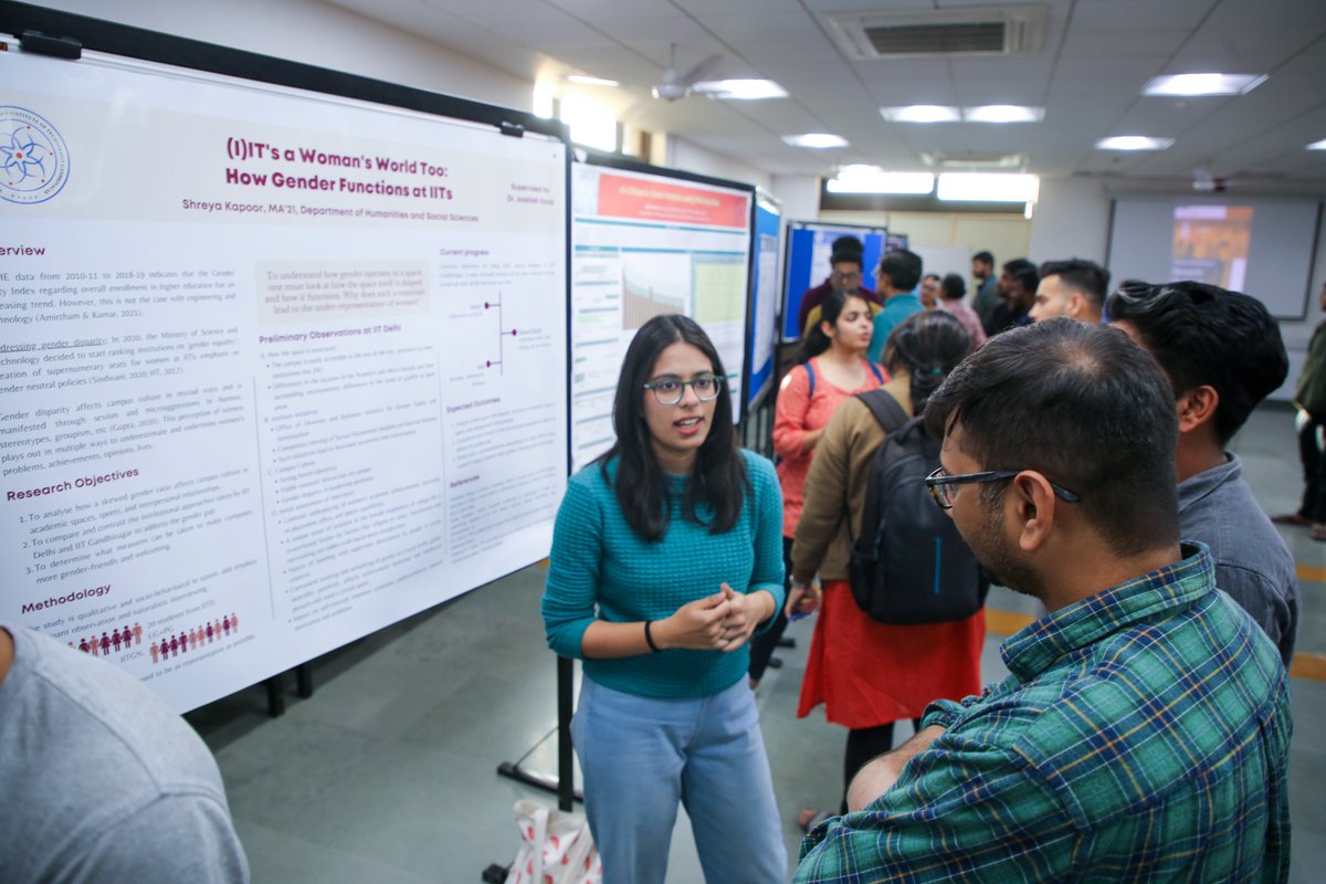 iitgn's tweet photo. Last week, a large number of IITGN's postgraduate students received a forum to communicate their #research work in the form of posters. @iitgn's second-year #MA, #MSc and #MTech students were invited to showcase their research on the projects that have worked on. https://t.co/2IQq1ntYUX
