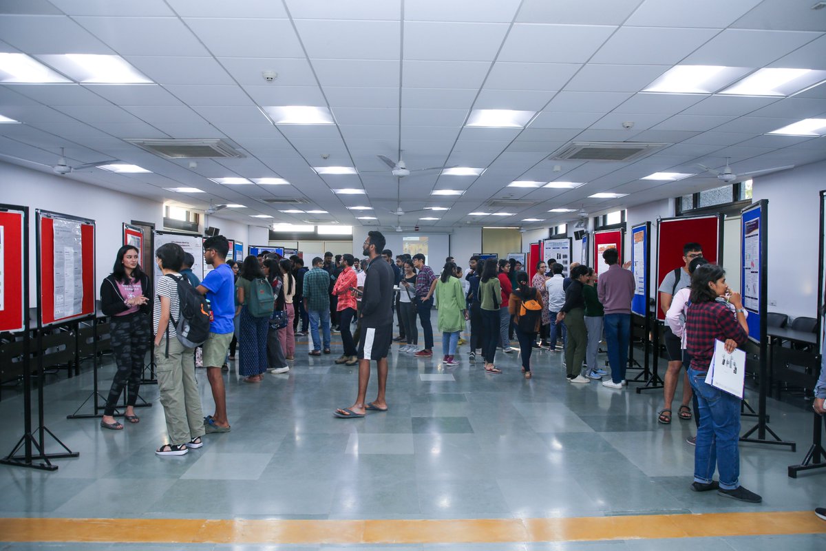 iitgn's tweet photo. Last week, a large number of IITGN's postgraduate students received a forum to communicate their #research work in the form of posters. @iitgn's second-year #MA, #MSc and #MTech students were invited to showcase their research on the projects that have worked on. https://t.co/2IQq1ntYUX
