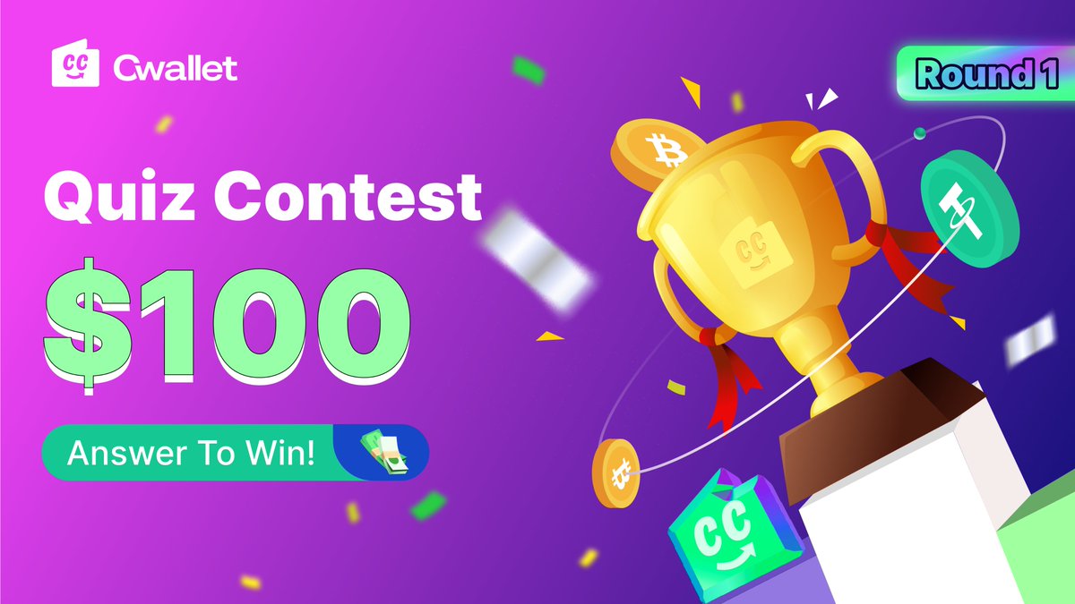 CwalletOfficial's tweet image. 🎁$100 Quiz Contest Round 1⃣! Answer to win🎁

☺️ GM, Prof. Cwallet is online! Easy quiz to win rewards!
Read and Learn, Quiz and Earn 🍻 

👉👉Join Campaign: s.cwallet.com/12vgtzl
@cctip_com rewards I0raJK

Have a nice day ☀️

#Cwallet #Giveaway #Airdrop #Crypto