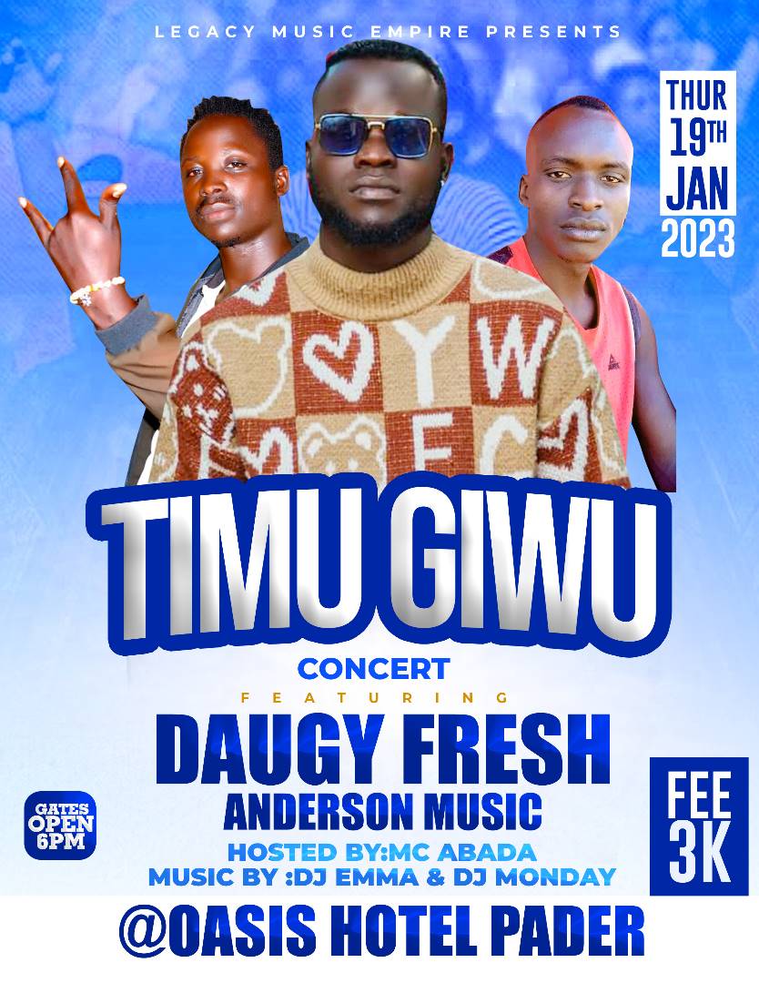 xdlmgmt's tweet photo. Our lovely fans in #Pader see you tomorrow, 19th/Jan/2023 at OASIS HOTEL PADER where you're favorite, Daugy Fresh official gonna be performing live..along side Anderson Music. Entrance is only 3k
We link up ๐๐พ
#foafrontmusic #xavidlegendmgmtservices https://t.co/q3ndLpYoPj