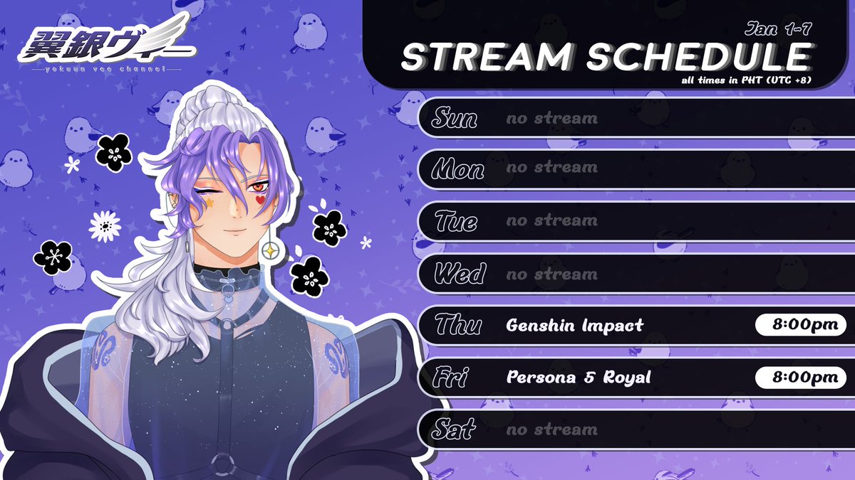 YokuunVee's tweet photo. extremely late but heres my sched this week!! it's just the usuals lmao come join and chill with me! 🍵
#VeeLive #VTubersUprising #新人Vtuber #ENVtuber #PHVtuber https://t.co/WzAVuoEyaN