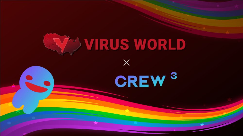 1)
Virus World NFT Airdrop Event🎉
1. The event is to airdrop on all people who have completed our Crew3 missions and reach the target XPs. We can confidently tell that this event is wonderful opportunity to become our family
virusworld.crew3.xyz/questboard
#NFTs #Giveaway #VRWD #Airdrop