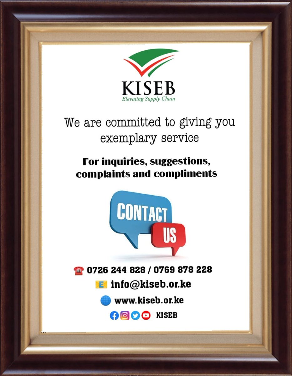 Hello, would like to enrol for our courses (CPSP-K or APS-K) and you have inquiries on the registration procedure, exam bookings or  exemptions application?
Please get in touch with us for assistance. 

Contacts.
☎️ 0726244828 or 0769878228
📧  info@kiseb.or.ke