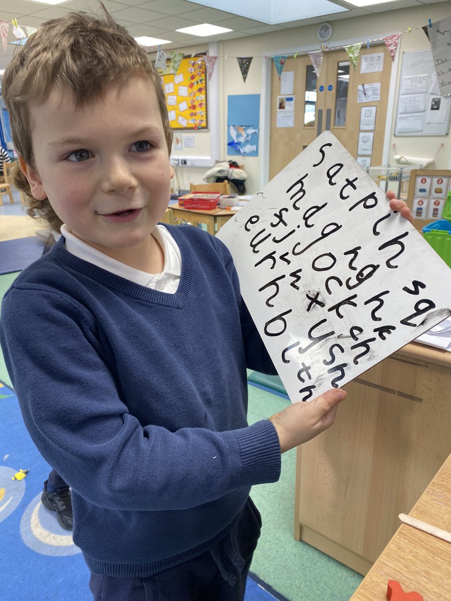 e1_stjoseph's tweet photo. Today we found a whiteboard and pen from the writing corner, found the phonics sound mat and went off to practise our sounds! Well done! #englishstannesgaprimarye1 https://t.co/pU0tI5O3C8