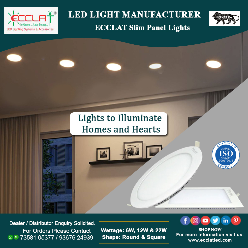 ECCLAT2's tweet image. LED Light Manufacturer
Ecclat Slim Panel Lights
Lights to Illuminate Homes and Hearts
☎️Contact Number : 093633 24939
#panellight#panel #ledpanellight #ledslimpanellight #slimpanellight#backlitpanellight #roundpanellight #squarepanellight