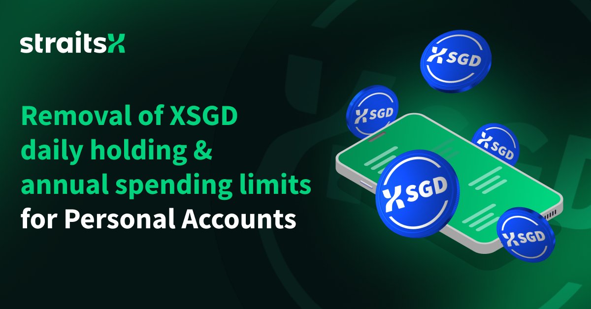 StraitsX's tweet image. Enjoy greater utility on #XSGD funds in your #StraitsX Personal account today!

👛No Daily Holding Limit
🚀No Annual Spending Limit

Read more👉straitsx.com/blog-post/prod…
