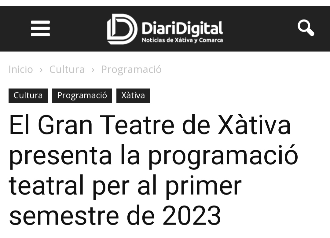 pepapipo79's tweet photo. Els principals mitjans d comunicació es fan ressò d l'actuació d'aquest divendres d' @aiguamarteatre a Xàtiva! 💪👏
Compra ja la teua entrada al següent enllaç https://t.co/ucXuXYCqe6! 🎟️ 🎭
@erxexo ja ho tens ahí! 😉💃
#Mésquetu #AiguamarTeatre #ensnanemdebolo #GranTeatreXàtiva https://t.co/jnAzDYaIch