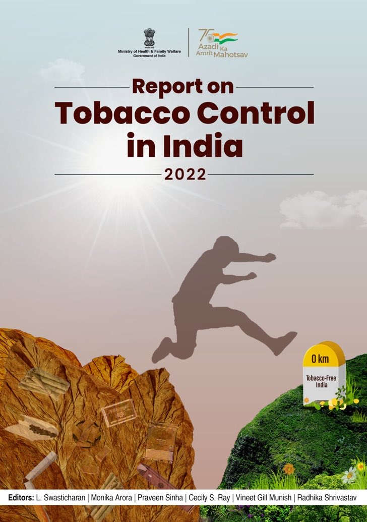 Tobacco use is a serious threat to public health and development. 

⁦<a href="/MoHFW_INDIA/">Ministry of Health</a>⁩ Report on Tobacco Control in India 2022 provides key recommendations towards a Tobacco-Free Future Generation and #TobaccoFreeIndia
#NoTobacco ⁦<a href="/WHOSEARO/">World Health Organization South-East Asia</a>⁩ ⁦⁦⁦<a href="/Hriday_Org/">HRIDAY</a>⁩
