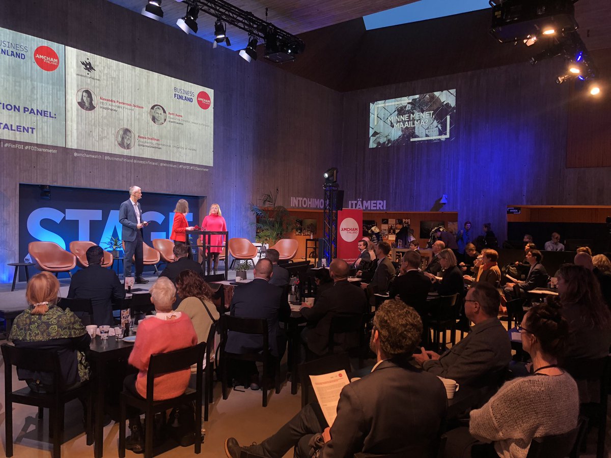 TanjaRemes's tweet photo. The discussion in Thinkcorner has started! Vice-rector Snellman talked about the importance of attracting talent and ”new Finns” to Finland. Now @anttiaumo present how to do this - how to win the global race for talent and investment? #FDIbarometer #vaalit2023 #talentboost https://t.co/mUBb2eZoQj