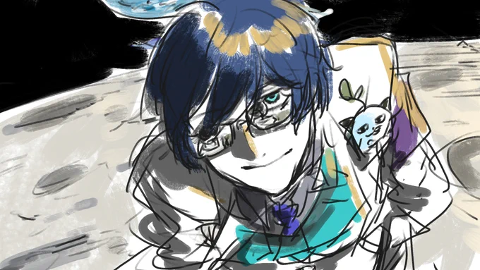 落ち着けられないので落書きして仕事に戻ります