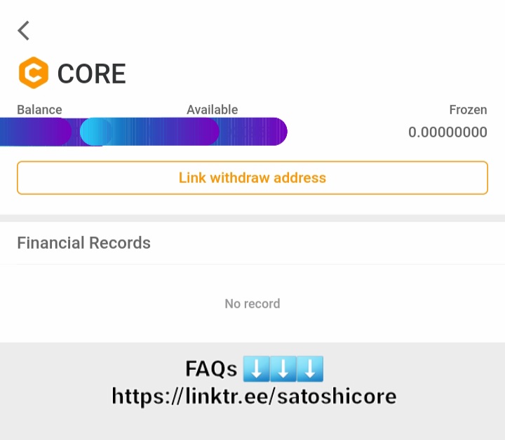 Confirmed! Linking of #CORE Withdrawal Address has been added on Satoshi app.

Steps to locate it: Open your Satoshi app, click on "ME" shown below and select asset, then tap on "CORE" to see it.

⚠️ Before adding your CORE address, read this thread carefully, please 🙏 #CoreDAO